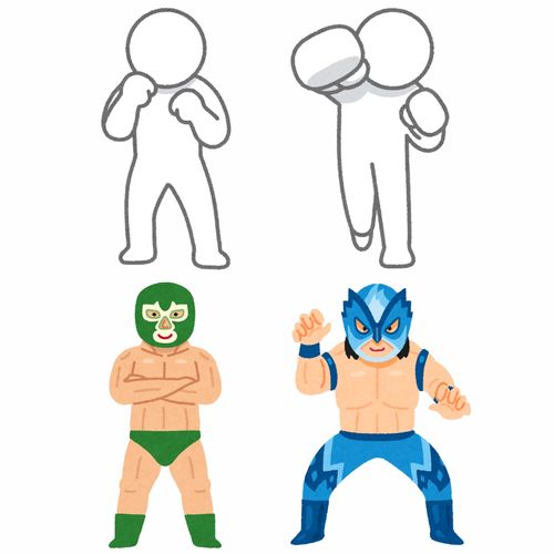 拳击与泰拳 卡通插画素材与运动赛事组织